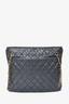 Pre-loved Chanel™ 1980s Vintage Navy Lambskin Quilted Tote GHW