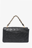 Pre-loved Chanel™ 1989-91 Black Lambskin Medium Single Flap Chain Top Handle Bag