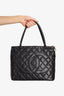 Pre-loved Chanel™ 2002 Black Caviar Quilted Medallion Tote Bag