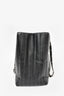 Chanel 2005/06 Black Leather Vertical Contrast Stitch Tote (As Is)