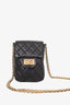 Pre-loved Chanel™ 2006/08 Black Quilted Lambskin 2.55 Reissue Phone Bag