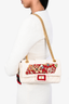 Chanel 2008-2009 White Quilted Wool 2.55 'Paris-Moscou' Double Flap Bag GHW
