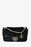 Pre-loved Chanel™ 2008/09 Black Rabbit Fur/Calfskin Leather Flap Bag