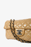 Chanel 2008/9 Yellow Patent Crinkled Leather Quilted Classic Flap Bag