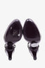 Pre-loved Chanel™ 2008 Burgundy/Olive Patent Leather Slingback Pumps Size 39.5