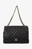 Pre-loved Chanel™ Black Lambskin Leather Jumbo Classic Single Flap Bag with Gold Hardware