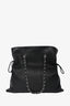Chanel 2009/10 Black Lambskin Leather CC Chain Tote Bag SHW