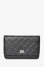 Chanel 2009/10 Black Lambskin Reissue Wallet On Chain
