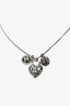 Pre-loved Chanel™ 2009 Silver Tone Heart Shaped CC Charmed Necklace
