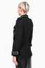 Chanel 2010 Fall CC Black Button Double Breasted Jacket Size 34