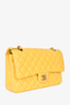Pre-loved Chanel™ 2011/12 Yellow Lambskin Medium Double Flap Bag