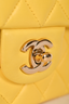 Pre-loved Chanel™ 2011/12 Yellow Lambskin Medium Double Flap Bag