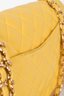 Pre-loved Chanel™ 2011/12 Yellow Lambskin Medium Double Flap Bag