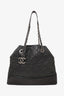 Chanel 2011 Black Leather Quilted Tote