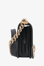 Pre-loved Chanel™ 2012-13 Black Leather Gold 'CHANEL' Versailles Boy Shoulder Bag