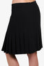 Pre-loved Chanel™ 2012 Fall Black Silk Pleated Mini Skirt Size 40