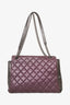 Chanel 2012 Purple/Grey Quilted Leather Lady Pearly Flap Bag