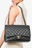 Chanel 2013-14 Black Caviar Leather Maxi Double Flap