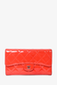 Pre-loved Chanel™ 2013/14 Red Patent Leather Long Wallet (As Is)