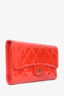 Pre-loved Chanel™ 2013/14 Red Patent Leather Long Wallet (As Is)