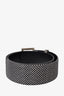 Pre-loved Chanel™ 2013 Black/White Polka Dot Wide Belt Size 36