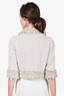 Chanel 2013C Pink/Green Tweed Fringe Evening Jacket Size 38