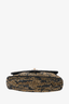 Pre-loved Chanel™ 2014/15 Black/Gold Swarovski Crystal Embellished Medium Single Flap Shoulder Bag