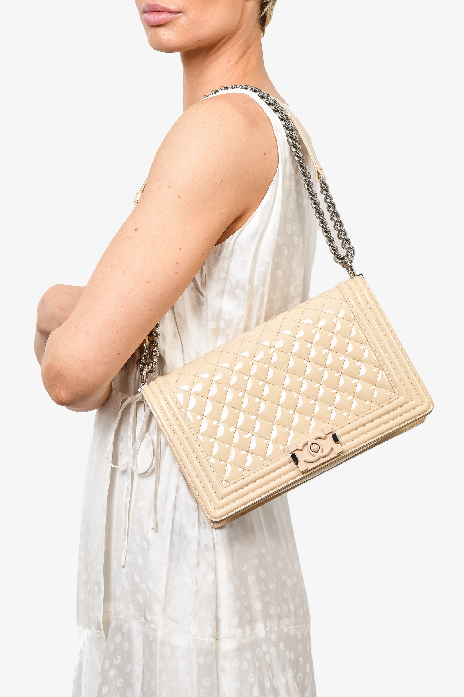 Chanel Quilted Rectangular Flap Bag Mini Pearl Crush Light Beige in  Lambskin Leather with Goldtone  US