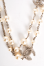 Pre-loved Chanel™ 2014 Faux Pearl Station Double Crystal CC Long Necklace