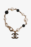 Pre-loved Chanel™ 2014 Gold Tone Black/White Pearl CC Bracelet