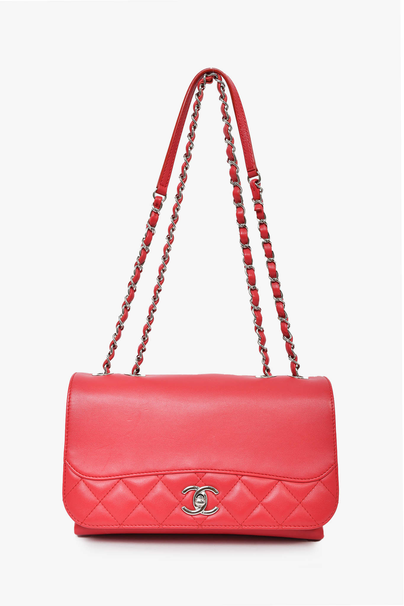 Chanel 2016 Red Leather Small Tramezzo Shoulder Bag – Mine & Yours