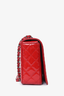 Pre-loved Chanel™ 2016 Red Patent Medium Paris-Dubai Coco Boy Flap Shoulder Bag