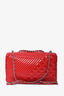 Pre-loved Chanel™ 2016 Red Patent Medium Paris-Dubai Coco Boy Flap Shoulder Bag