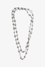 Chanel 2016 Silver Toned Gunmetal Bulb Layered Necklace