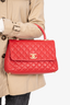 Pre-loved Chanel™ 2017/18 Red Caviar Leather Small Coco Top Handle