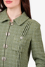 Pre-loved Chanel™ 2017 Green Tweed "Paris-Cuba" Zip-Up Blazer Size 42