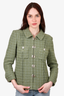 Pre-loved Chanel™ 2017 Green Tweed "Paris-Cuba" Zip-Up Blazer Size 42
