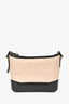Chanel 2018/19 Beige/Black Lambskin Leather Small Gabrielle Bag