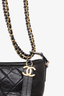 Pre-loved Chanel™ 2018 Black Leather Quilted Medium Gabrielle Crossbody Bag