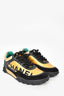 Chanel 2019 Black/Gold Metallic Tri-Fabric Sneakers Size 35.5