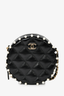 Chanel 2019 Black Lambskin Round Pearl Crossbody