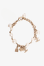 Chanel 2019 Gold Toned Chain/Faux Pearl Station Charm Bracelet