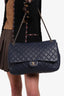 Pre-loved Chanel™ 2019 Navy Caviar Quilted Maxi Single Flap Shoulder Bag