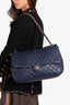 Pre-loved Chanel™ 2019 Navy Caviar Quilted Maxi Single Flap Shoulder Bag