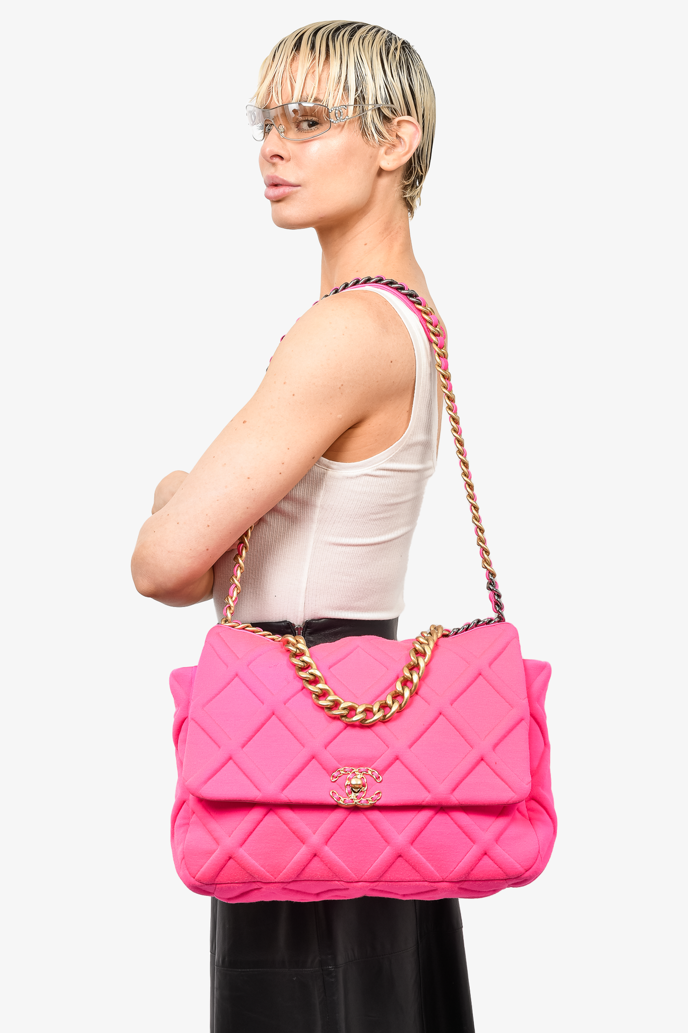 Puffer Toy Quilted Satin Shoulder Bag in Pink - Saint Laurent