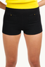 Chanel 95A Black Cashmere CC Buttons Short Size 38