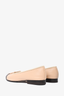 Chanel Beige/Black Leather CC Captoe Ballet Flats Size 36.5