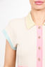 Chanel Beige/Multicolour Pastel Cashmere Polo Sweater Size 38