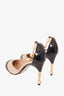 Chanel Beige Pearl Embellished Ankle Strap Heels Size 35.5
