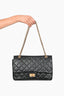 Pre-loved Chanel™ Black Aged Leather Reissue 227 Double Flap Bag